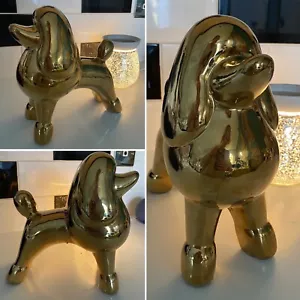 Golden Poodle Statue - Picture 1 of 7