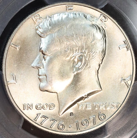 1976 S Kennedy Half Dollar PCGS MS68 Silver with Video Cover