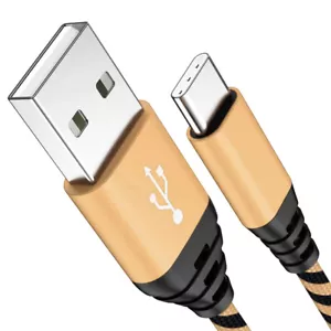 Braided USB C Type-C Fast Charging Data SYNC Charger Cable Cord 3/6/10FT LONG - Picture 1 of 54