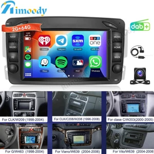 DAB+ Für Mercedes Benz CLK W209 W203 W463 W639 Autoradio Android 13 Carplay 64GB - Bild 1 von 22