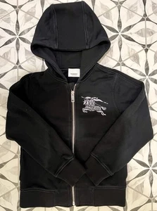 Burberry Kids Hooded Sweatshirt Size 8 Black - Picture 1 of 6
