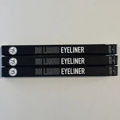 Lote de 3 delineadores líquidos para os olhos BH Cosmetics ponta de caneta 0,4 onças PRETO noir nova caixa - Imagem 1 de 4