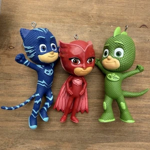 3 x PJ Masks Kurt Adler Christmas Ornament Set Owlette Catboy Gekko - Picture 1 of 7