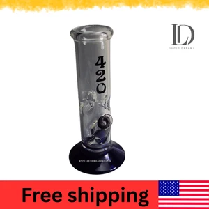 8 ZOLL DICKE GLAS WASSERPFEIFE MIT EISFÄNGER STRAPAZIERFÄHIG DESIGN BONG 9 MM - Bild 1 von 3