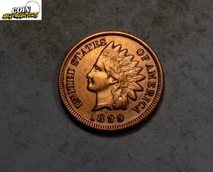 1899 Indian Head Cent Penny * AU/Uncirculated Red * XI690 - Picture 1 of 2