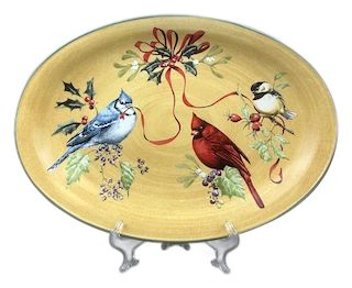 Plato ovalado Lenox Winter Greetings para servir todos los días Foto 1 de 3