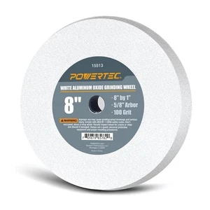 Grinding Wheel 100-Grit 8" x 1" Aluminum Oxide 5/8 in. Arbor For Bench Grinders - Picture 1 of 1