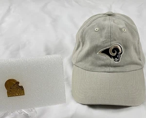 Vintage St. Louis Rams Hat & Gold-Tone Pin Set NFL Football Collectible Bundle - Picture 1 of 7