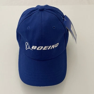 Boeing Blue Adjustable Baseball Cap Hat NWT Official Licensed Embroidered Logo - Image 1 of 4