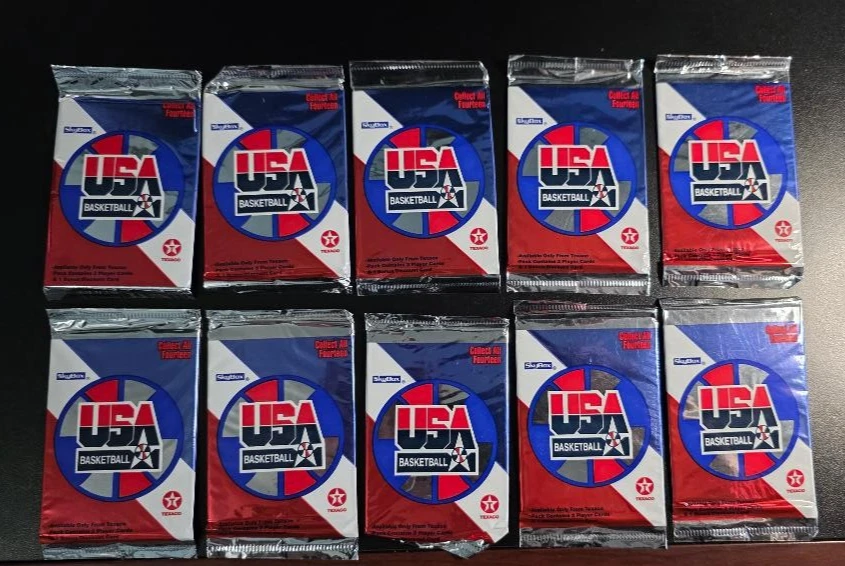 SkyBox Texaco USA Basketball Trading Cards 1996 Sealed 46 pack Lot - Image 1 of 1