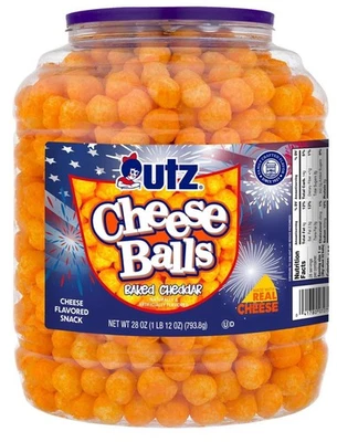 Utz Cheese Balls 35 Oz Tub - Изображение 1 из 4