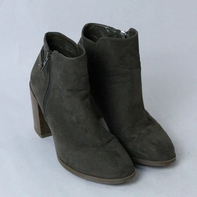 Botines Forever 21 para mujer verdes con tacón de 3,5" talla 7,5 cierre de cremallera Foto 1 de 4