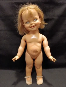 Vintage gruselige Baby Puppe 1967 ideal kichert (funktioniert nicht) 18 Zoll groß - Bild 1 von 10