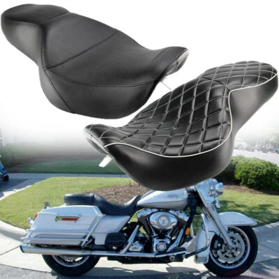 Rider Driver Passenger 2Up Seat For Harley Touring Road King FLHR FLHP 1997-2007 Foto 1 de 4