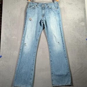 Jeans vintage marca Lucky uomo 33/37 blu parafango bootcut rilassato USA invecchiato - Foto 1 di 11
