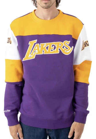 MITCHELL & NESS Perfect Season LA Lakers Crewneck Fleece Sweater Mens Sz L *NEW* Cover