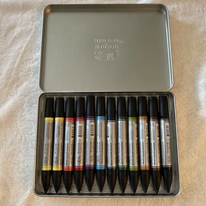 Winsor & Newton Water Colour Marker Set Of 12 - Picture 1 of 10