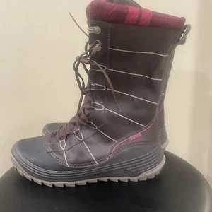 Teva Jordanelle Winter Boots Women Black Waterproof Insulated sz 10 Try On Only - Picture 1 of 10