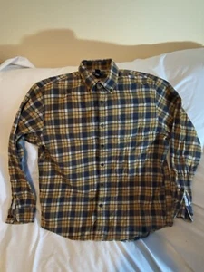 Lands End Men’s XL Traditional Fit Plaid Flannel Shirt - Picture 1 of 5