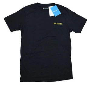 Columbia Short Sleeve Graphic Print Crew Neck Men's T-Shirt S NWT Black - Picture 1 of 2