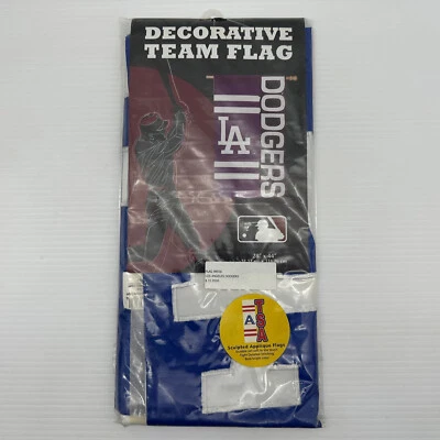 MLB Los Angeles Dodgers Embroidered 28" x 44" Decorative Team Yard Flag NEW - Image 1 of 4