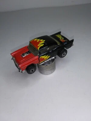 1979 Matchbox Toys '57 Chevy, Super Fast No.4. Black With Red Flames Hood Opens - Image 1 of 4