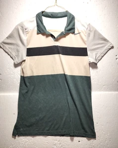 Polo Nike Dri Fit Top donna grande verde bianco colorblock manica corta - Foto 1 di 11