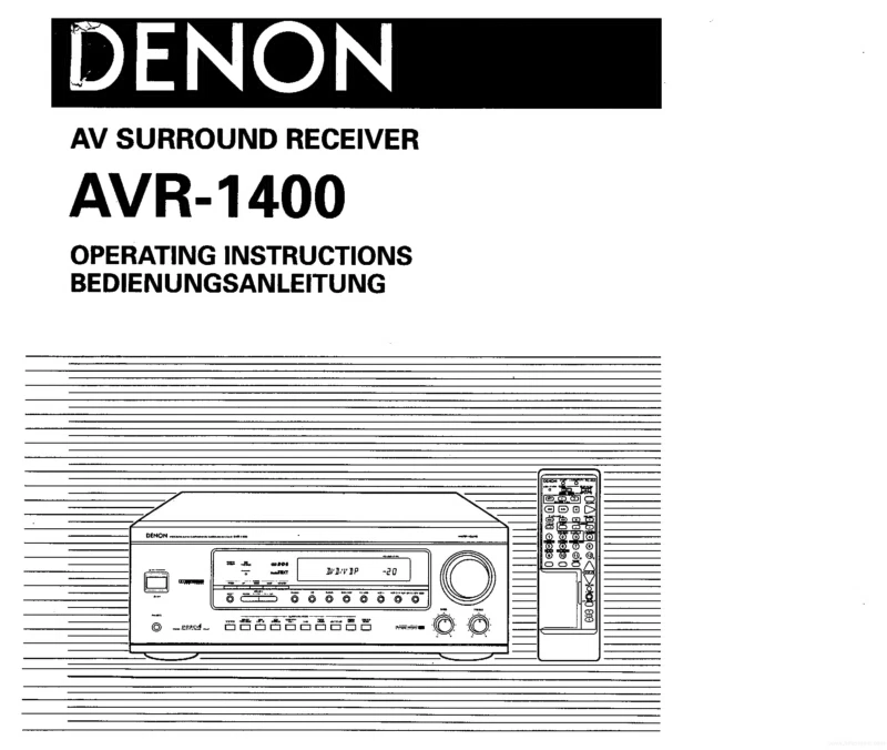 Denon AVR-1400 receptor manual del propietario Foto 1 de 1