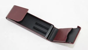 Portasigari toscani astuccio porta 3 sigari vera pelle custodia rigida da tasca - Foto 1 di 11