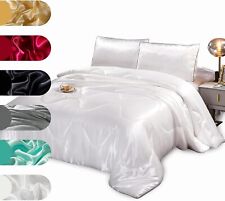 A Nice Night Satin Silky Soft Quilt Luxury Super Soft Microfiber Bedding