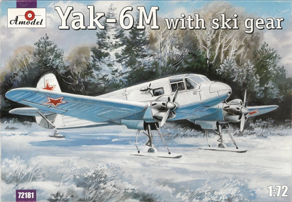AMODEL YAK-6M with Sky gear - 72181 SCALA 1/72 KIT - Immagine 1 di 1