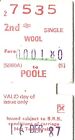 B.R.B. Edmondson Ncr 21 Ticket - Wool To Poole