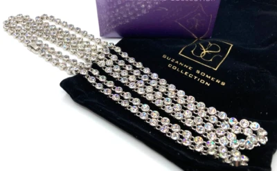 SUZANNE SOMERS 项链 50 英寸水钻链,令人惊叹!!!!! — 第 1/4 张图片