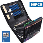 96PCS Professional Artist Pencils Set Drawing Sketching Colouring Art Kit Adult