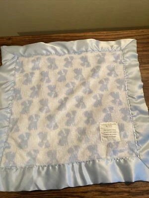 Carters Azul Claro Pequeña Manta Mina Minky Dot Seguridad Lovey Square  Foto 1 de 4