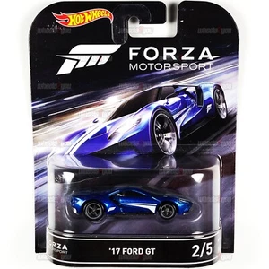 Hot Wheels 17 FORD GT #2 blue- Forza Motorsport- HW Premium Retro Ent 1:64 DJF50 - Picture 1 of 3