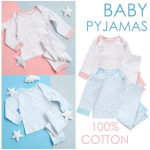 Juego de pijamas de 2 piezas para bebé 100 % algodón manga larga estampado elefante - Imagen 1 de 14