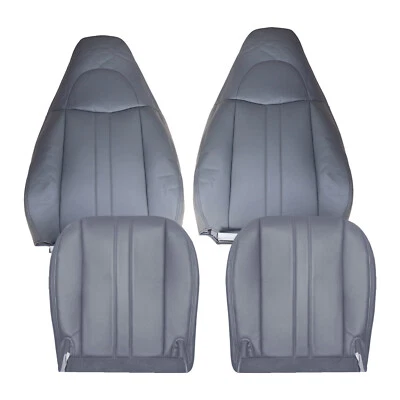 For 2003-2014 Chevy Express 1500 2500 3500 Driver Passenger Seat Cover Dark Gray - Image 1 of 4