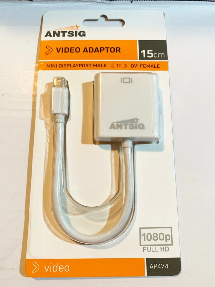 1080p Mini Displayport Male to DVI Female Video Adapter Cable Converter Chipset - Image 1 of 4