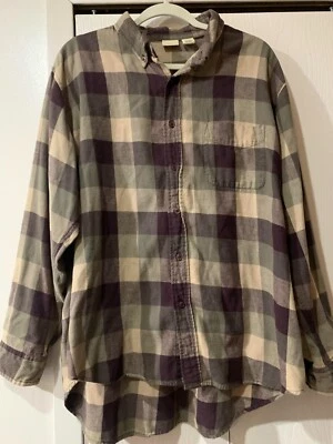 Falls Creek Men's Button Down Long Sleeve Plaid Shirt Cotton Brown Size XL - Image 1 of 4