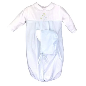 NWT Petit Ami Blue Giraffe NEWBORN Convertible Bag to Longall & Hat Baby Boys NB - Picture 1 of 2
