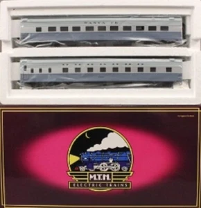 MTH PREMIER SANTA FE (BLUE GOOSE) 2 CAR SLEEPER DINER PASSENGER SET 20-6692! - Picture 1 of 2