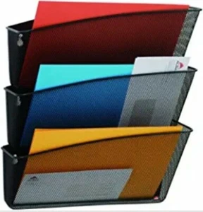 Alba MESHFILEN Black Mesh Wall Pocket Set with 3 Pockets - Picture 1 of 5