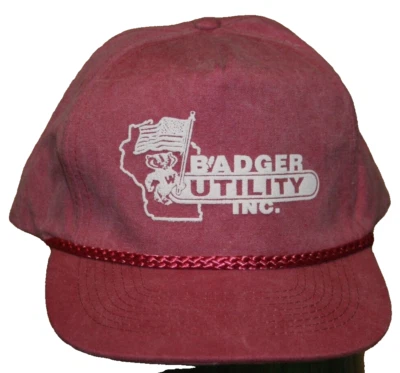 Gorra BADGER Utility Inc. Red Demin Snapback NUEVA sin etiquetas Foto 1 de 4