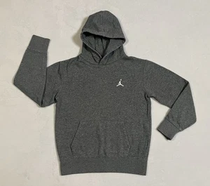 Boys Kids Michael Air Jordan Gray Hooded Sweatshirt Hoodie Youth M Medium 10 12 - Picture 1 of 6