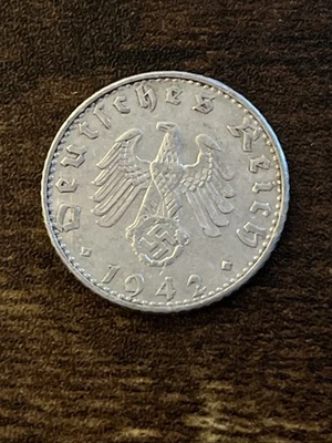 1942 Germany 50 Fifty Reichspfennig WWII era Beautiful Actual Coin TB8426* - Image 1 of 2