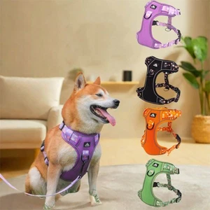 Conjunto de correa de arnés ajustable para perros arnés chaleco reflectante correa para el pecho de cachorro - Imagen 1 de 29