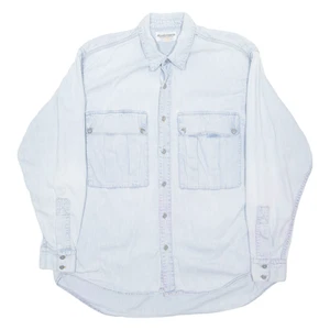 JEANS EDWIN Mens Denim Shirt Blue Long Sleeve L - Picture 1 of 6