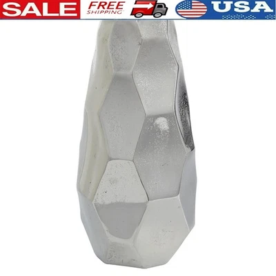 Jarrón geométrico de aluminio y metal centro de mesa decorativo decoración del hogar uso en interiores Foto 1 de 4