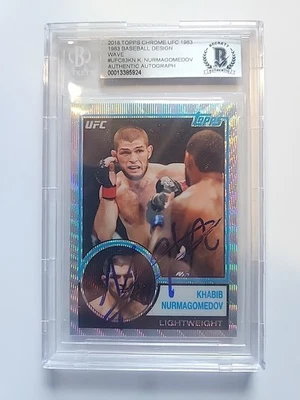 Khabib Nurmagomedov 2018 Topps Chrome UFC Auto Signed Slabbed BAS Beckett 26/99 - Image 1 of 2